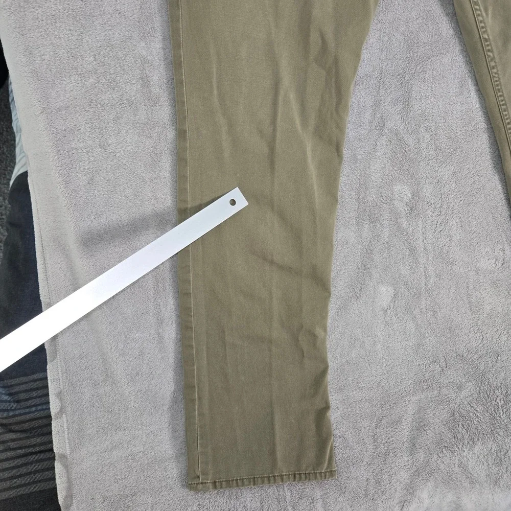 Polo Ralph Lauren Mens Chino Jeans 35/32 Olive Green Cotton Straight Leg